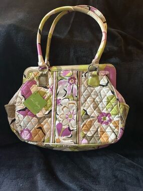 Vera Bradley NWT Quilted Satchel Floral Handbag Structured Purse Spring Bag